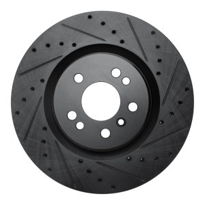 Mercedes-Benz ML500 Brake Rotor (1) - Front Right - R1 Concepts - Drilled & Slotted - Black - `06-`12